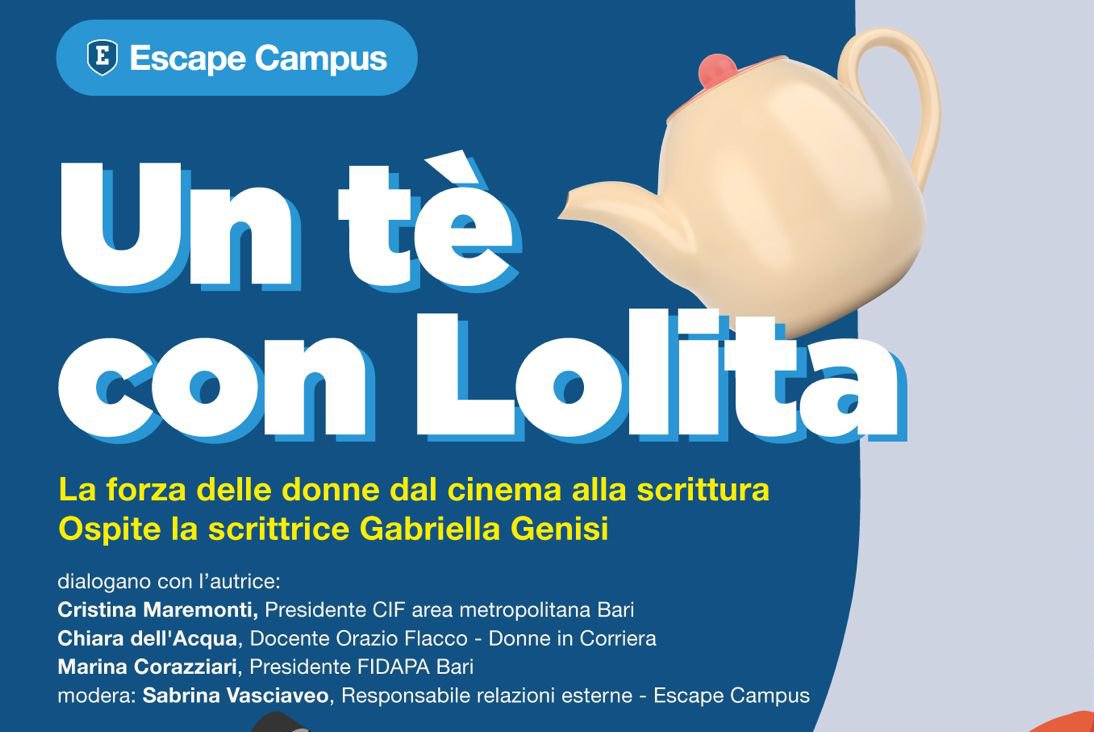 Escape Campus presenta, il 23 marzo, Un tè con Lolita al Fuori Bifest